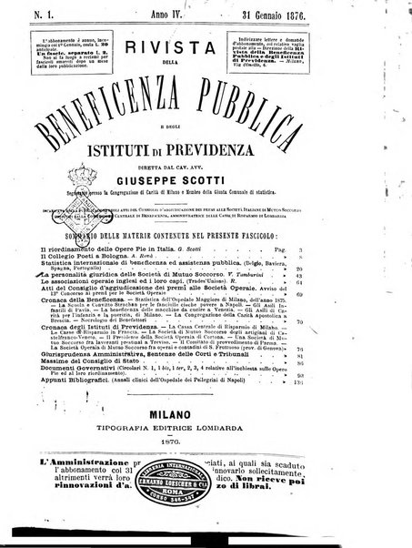 Rivista della beneficenza pubblica e degli istituti di previdenza