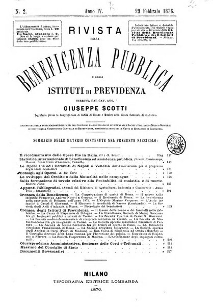 Rivista della beneficenza pubblica e degli istituti di previdenza