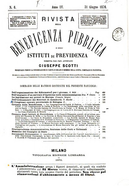 Rivista della beneficenza pubblica e degli istituti di previdenza