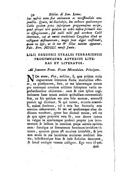 Biblioteca antica e moderna di storia letteraria ossia giornale critico, ed istruttivo de'libri, che a letteraria storia appartengono, secondo l'ordine delle materie accuratamente disposti