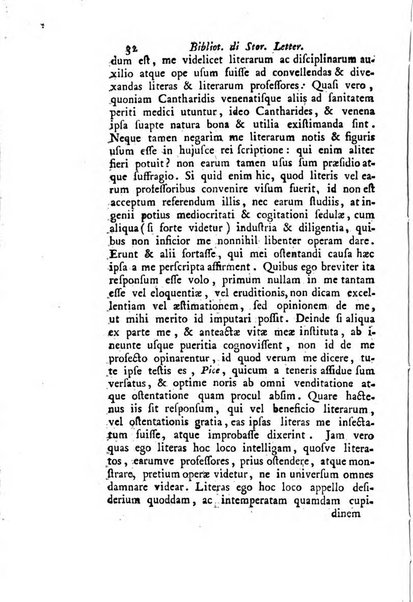 Biblioteca antica e moderna di storia letteraria ossia giornale critico, ed istruttivo de'libri, che a letteraria storia appartengono, secondo l'ordine delle materie accuratamente disposti