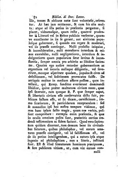 Biblioteca antica e moderna di storia letteraria ossia giornale critico, ed istruttivo de'libri, che a letteraria storia appartengono, secondo l'ordine delle materie accuratamente disposti