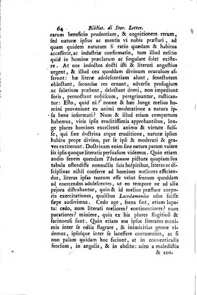 Biblioteca antica e moderna di storia letteraria ossia giornale critico, ed istruttivo de'libri, che a letteraria storia appartengono, secondo l'ordine delle materie accuratamente disposti