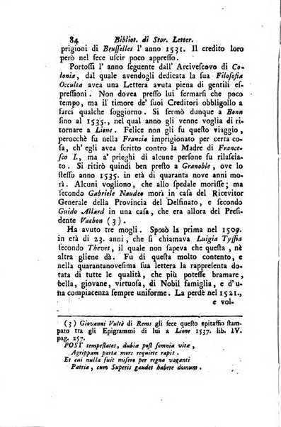 Biblioteca antica e moderna di storia letteraria ossia giornale critico, ed istruttivo de'libri, che a letteraria storia appartengono, secondo l'ordine delle materie accuratamente disposti