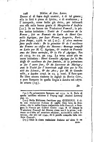 Biblioteca antica e moderna di storia letteraria ossia giornale critico, ed istruttivo de'libri, che a letteraria storia appartengono, secondo l'ordine delle materie accuratamente disposti