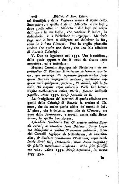 Biblioteca antica e moderna di storia letteraria ossia giornale critico, ed istruttivo de'libri, che a letteraria storia appartengono, secondo l'ordine delle materie accuratamente disposti