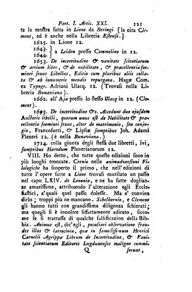 Biblioteca antica e moderna di storia letteraria ossia giornale critico, ed istruttivo de'libri, che a letteraria storia appartengono, secondo l'ordine delle materie accuratamente disposti