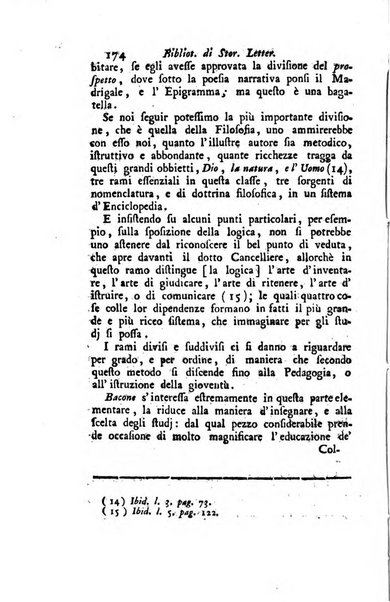 Biblioteca antica e moderna di storia letteraria ossia giornale critico, ed istruttivo de'libri, che a letteraria storia appartengono, secondo l'ordine delle materie accuratamente disposti