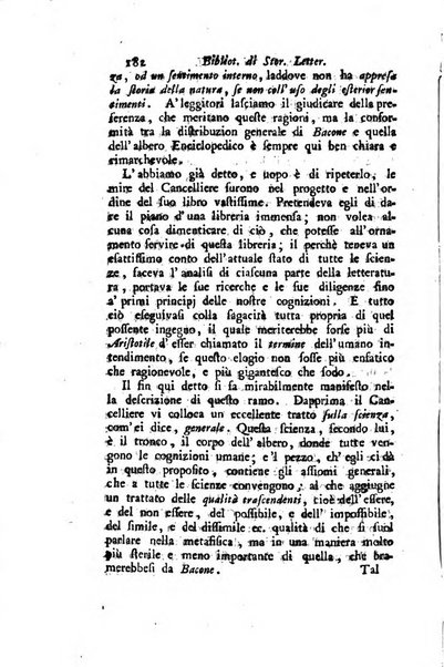 Biblioteca antica e moderna di storia letteraria ossia giornale critico, ed istruttivo de'libri, che a letteraria storia appartengono, secondo l'ordine delle materie accuratamente disposti