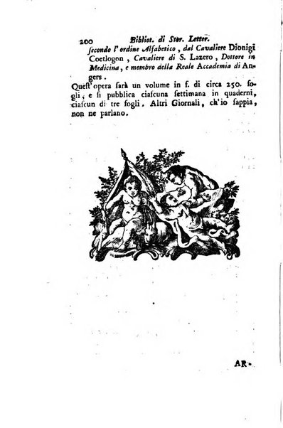 Biblioteca antica e moderna di storia letteraria ossia giornale critico, ed istruttivo de'libri, che a letteraria storia appartengono, secondo l'ordine delle materie accuratamente disposti