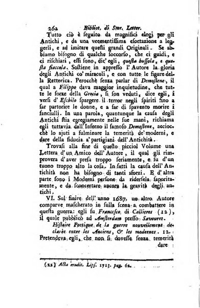 Biblioteca antica e moderna di storia letteraria ossia giornale critico, ed istruttivo de'libri, che a letteraria storia appartengono, secondo l'ordine delle materie accuratamente disposti