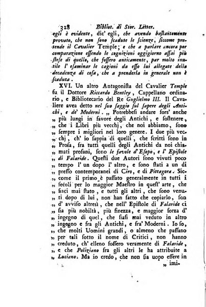 Biblioteca antica e moderna di storia letteraria ossia giornale critico, ed istruttivo de'libri, che a letteraria storia appartengono, secondo l'ordine delle materie accuratamente disposti