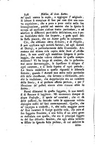 Biblioteca antica e moderna di storia letteraria ossia giornale critico, ed istruttivo de'libri, che a letteraria storia appartengono, secondo l'ordine delle materie accuratamente disposti