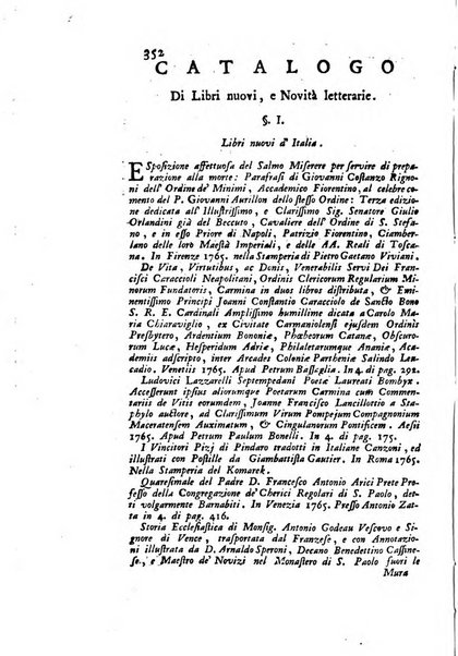 Biblioteca antica e moderna di storia letteraria ossia giornale critico, ed istruttivo de'libri, che a letteraria storia appartengono, secondo l'ordine delle materie accuratamente disposti