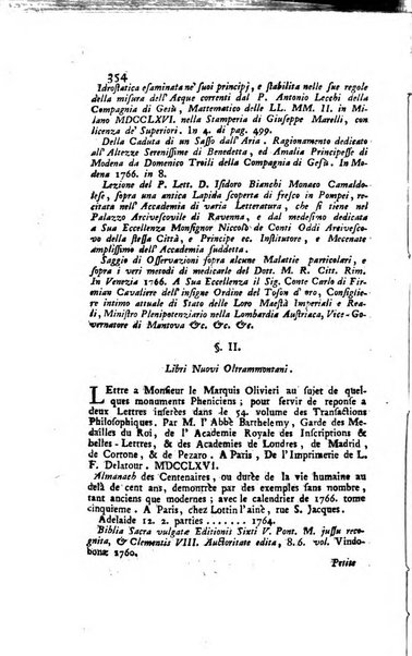 Biblioteca antica e moderna di storia letteraria ossia giornale critico, ed istruttivo de'libri, che a letteraria storia appartengono, secondo l'ordine delle materie accuratamente disposti