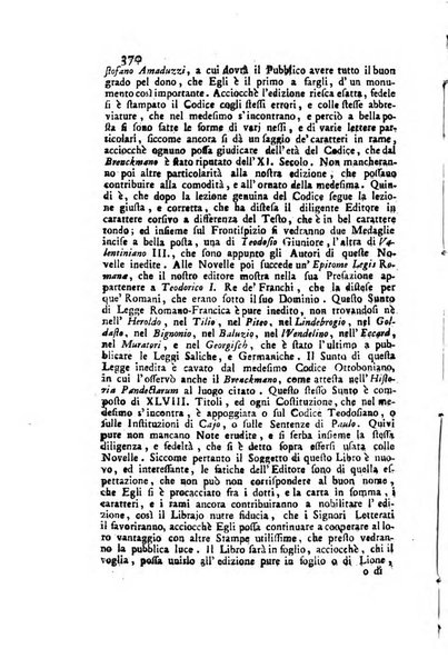 Biblioteca antica e moderna di storia letteraria ossia giornale critico, ed istruttivo de'libri, che a letteraria storia appartengono, secondo l'ordine delle materie accuratamente disposti