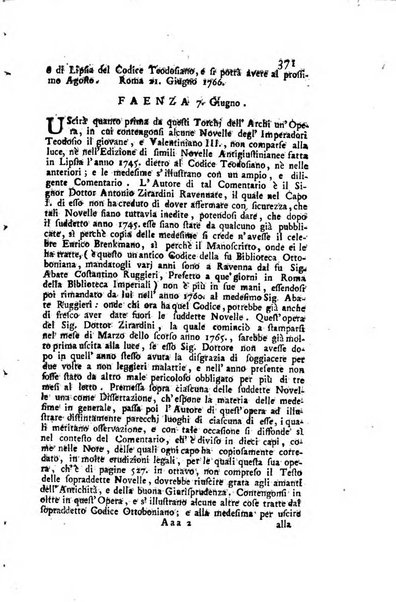 Biblioteca antica e moderna di storia letteraria ossia giornale critico, ed istruttivo de'libri, che a letteraria storia appartengono, secondo l'ordine delle materie accuratamente disposti