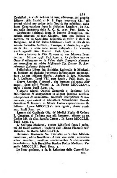 Biblioteca antica e moderna di storia letteraria ossia giornale critico, ed istruttivo de'libri, che a letteraria storia appartengono, secondo l'ordine delle materie accuratamente disposti