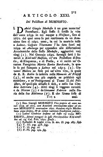 Biblioteca antica e moderna di storia letteraria ossia giornale critico, ed istruttivo de'libri, che a letteraria storia appartengono, secondo l'ordine delle materie accuratamente disposti