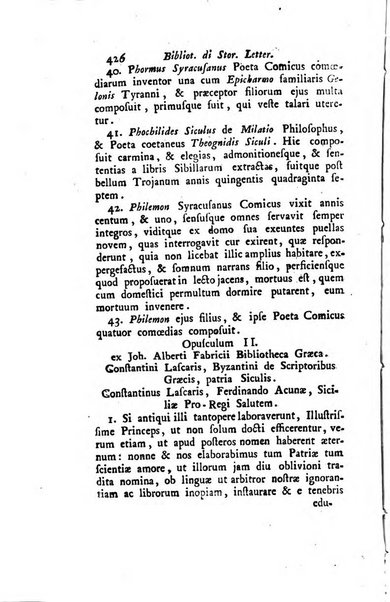 Biblioteca antica e moderna di storia letteraria ossia giornale critico, ed istruttivo de'libri, che a letteraria storia appartengono, secondo l'ordine delle materie accuratamente disposti