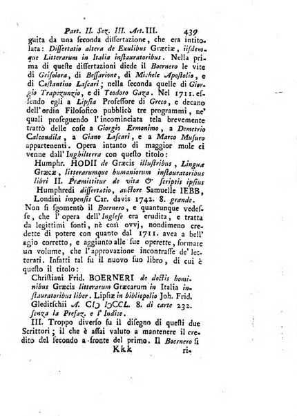 Biblioteca antica e moderna di storia letteraria ossia giornale critico, ed istruttivo de'libri, che a letteraria storia appartengono, secondo l'ordine delle materie accuratamente disposti