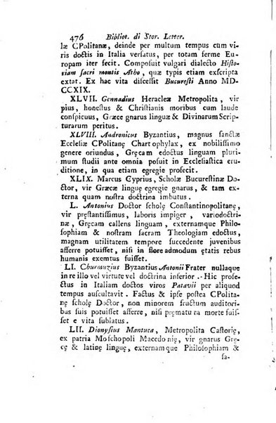 Biblioteca antica e moderna di storia letteraria ossia giornale critico, ed istruttivo de'libri, che a letteraria storia appartengono, secondo l'ordine delle materie accuratamente disposti