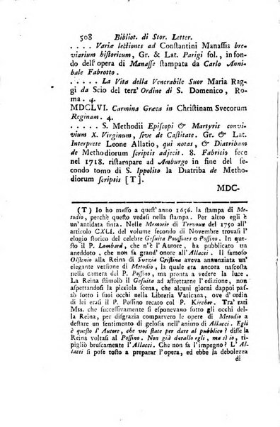 Biblioteca antica e moderna di storia letteraria ossia giornale critico, ed istruttivo de'libri, che a letteraria storia appartengono, secondo l'ordine delle materie accuratamente disposti