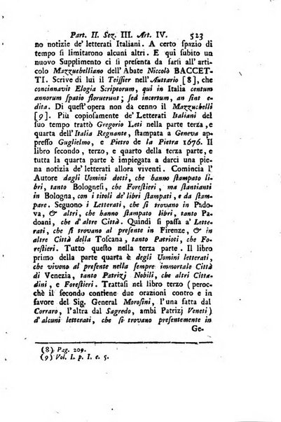 Biblioteca antica e moderna di storia letteraria ossia giornale critico, ed istruttivo de'libri, che a letteraria storia appartengono, secondo l'ordine delle materie accuratamente disposti