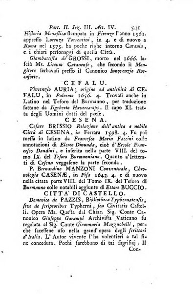 Biblioteca antica e moderna di storia letteraria ossia giornale critico, ed istruttivo de'libri, che a letteraria storia appartengono, secondo l'ordine delle materie accuratamente disposti