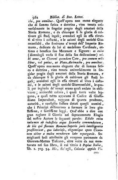 Biblioteca antica e moderna di storia letteraria ossia giornale critico, ed istruttivo de'libri, che a letteraria storia appartengono, secondo l'ordine delle materie accuratamente disposti