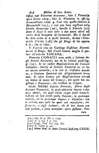 Biblioteca antica e moderna di storia letteraria ossia giornale critico, ed istruttivo de'libri, che a letteraria storia appartengono, secondo l'ordine delle materie accuratamente disposti