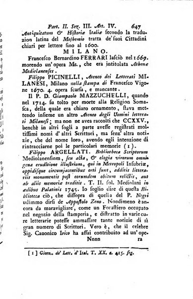 Biblioteca antica e moderna di storia letteraria ossia giornale critico, ed istruttivo de'libri, che a letteraria storia appartengono, secondo l'ordine delle materie accuratamente disposti