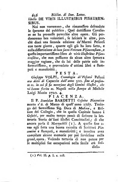 Biblioteca antica e moderna di storia letteraria ossia giornale critico, ed istruttivo de'libri, che a letteraria storia appartengono, secondo l'ordine delle materie accuratamente disposti