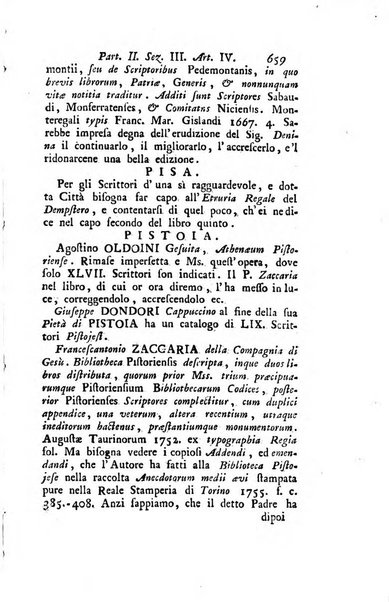 Biblioteca antica e moderna di storia letteraria ossia giornale critico, ed istruttivo de'libri, che a letteraria storia appartengono, secondo l'ordine delle materie accuratamente disposti