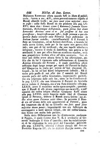 Biblioteca antica e moderna di storia letteraria ossia giornale critico, ed istruttivo de'libri, che a letteraria storia appartengono, secondo l'ordine delle materie accuratamente disposti