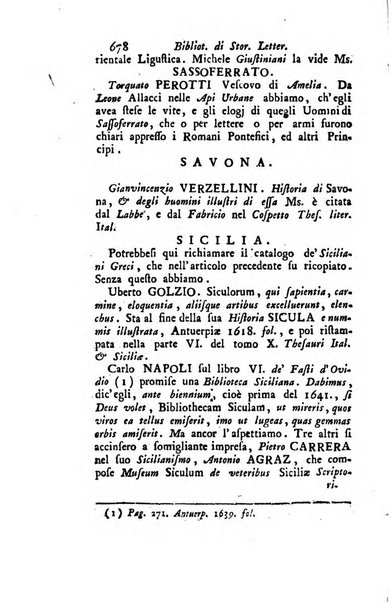 Biblioteca antica e moderna di storia letteraria ossia giornale critico, ed istruttivo de'libri, che a letteraria storia appartengono, secondo l'ordine delle materie accuratamente disposti