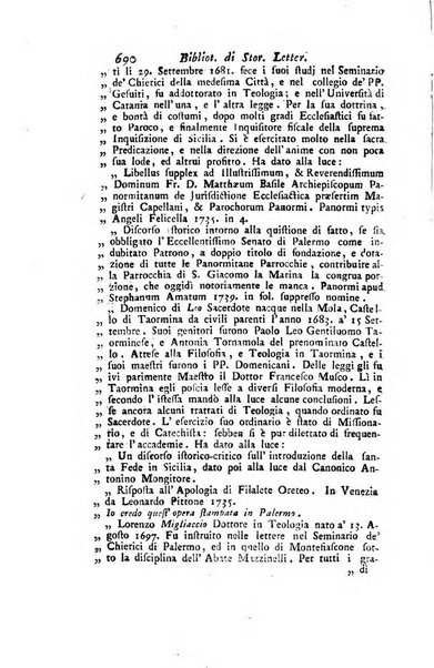 Biblioteca antica e moderna di storia letteraria ossia giornale critico, ed istruttivo de'libri, che a letteraria storia appartengono, secondo l'ordine delle materie accuratamente disposti