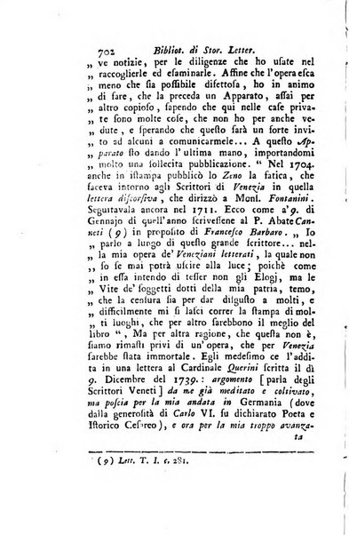 Biblioteca antica e moderna di storia letteraria ossia giornale critico, ed istruttivo de'libri, che a letteraria storia appartengono, secondo l'ordine delle materie accuratamente disposti