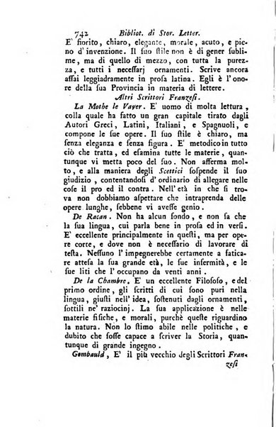 Biblioteca antica e moderna di storia letteraria ossia giornale critico, ed istruttivo de'libri, che a letteraria storia appartengono, secondo l'ordine delle materie accuratamente disposti