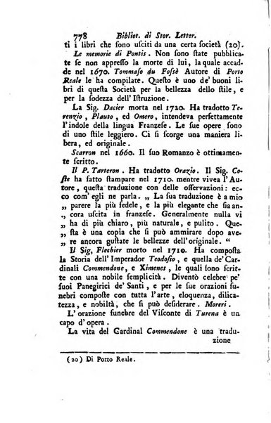 Biblioteca antica e moderna di storia letteraria ossia giornale critico, ed istruttivo de'libri, che a letteraria storia appartengono, secondo l'ordine delle materie accuratamente disposti