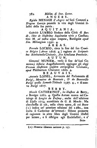 Biblioteca antica e moderna di storia letteraria ossia giornale critico, ed istruttivo de'libri, che a letteraria storia appartengono, secondo l'ordine delle materie accuratamente disposti