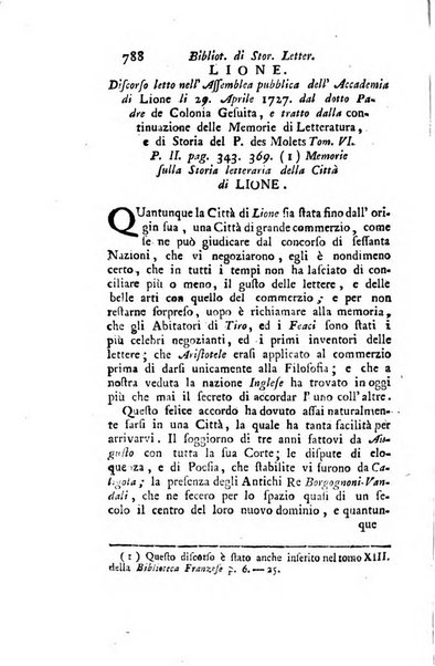 Biblioteca antica e moderna di storia letteraria ossia giornale critico, ed istruttivo de'libri, che a letteraria storia appartengono, secondo l'ordine delle materie accuratamente disposti