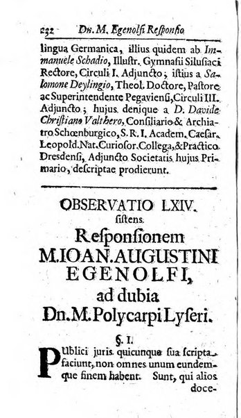 Miscellanea lipsiensia, ad incrementum rei litterariae edita, cum praefatione domini D. Jo. Francisci Buddei theologi, philisophi, et polyhistoris in Academia Ienensi celeberrimi