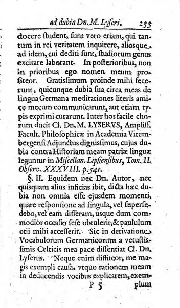 Miscellanea lipsiensia, ad incrementum rei litterariae edita, cum praefatione domini D. Jo. Francisci Buddei theologi, philisophi, et polyhistoris in Academia Ienensi celeberrimi