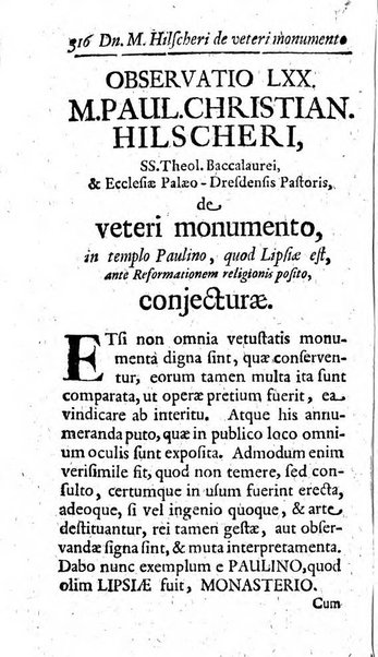 Miscellanea lipsiensia, ad incrementum rei litterariae edita, cum praefatione domini D. Jo. Francisci Buddei theologi, philisophi, et polyhistoris in Academia Ienensi celeberrimi