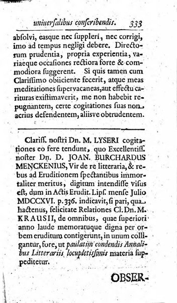 Miscellanea lipsiensia, ad incrementum rei litterariae edita, cum praefatione domini D. Jo. Francisci Buddei theologi, philisophi, et polyhistoris in Academia Ienensi celeberrimi