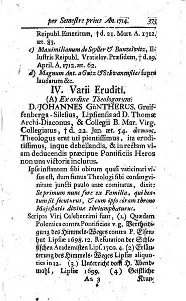 Miscellanea lipsiensia, ad incrementum rei litterariae edita, cum praefatione domini D. Jo. Francisci Buddei theologi, philisophi, et polyhistoris in Academia Ienensi celeberrimi