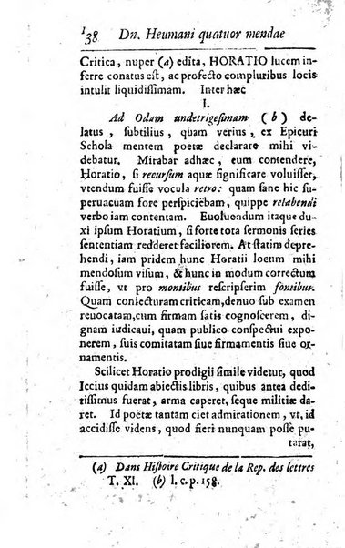 Miscellanea lipsiensia, ad incrementum rei litterariae edita, cum praefatione domini D. Jo. Francisci Buddei theologi, philisophi, et polyhistoris in Academia Ienensi celeberrimi