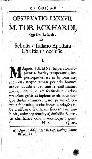 Miscellanea lipsiensia, ad incrementum rei litterariae edita, cum praefatione domini D. Jo. Francisci Buddei theologi, philisophi, et polyhistoris in Academia Ienensi celeberrimi