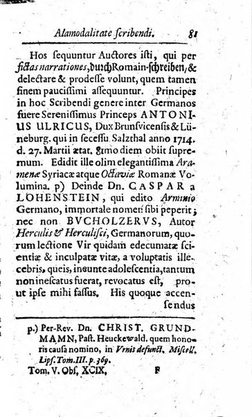 Miscellanea lipsiensia, ad incrementum rei litterariae edita, cum praefatione domini D. Jo. Francisci Buddei theologi, philisophi, et polyhistoris in Academia Ienensi celeberrimi